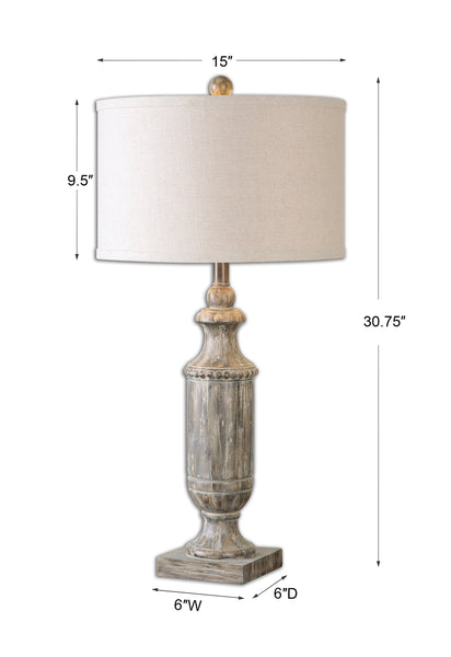 Uttermost Agliano Aged Dark Pecan Lamp