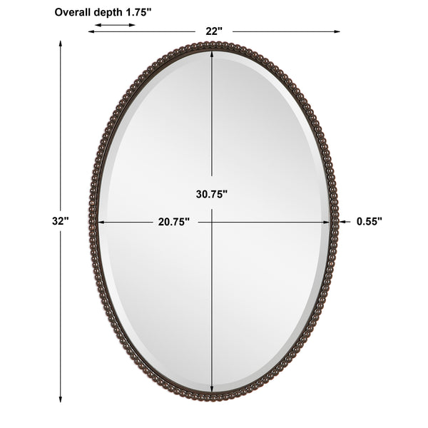 Uttermost Sherise Bronze Oval Mirror