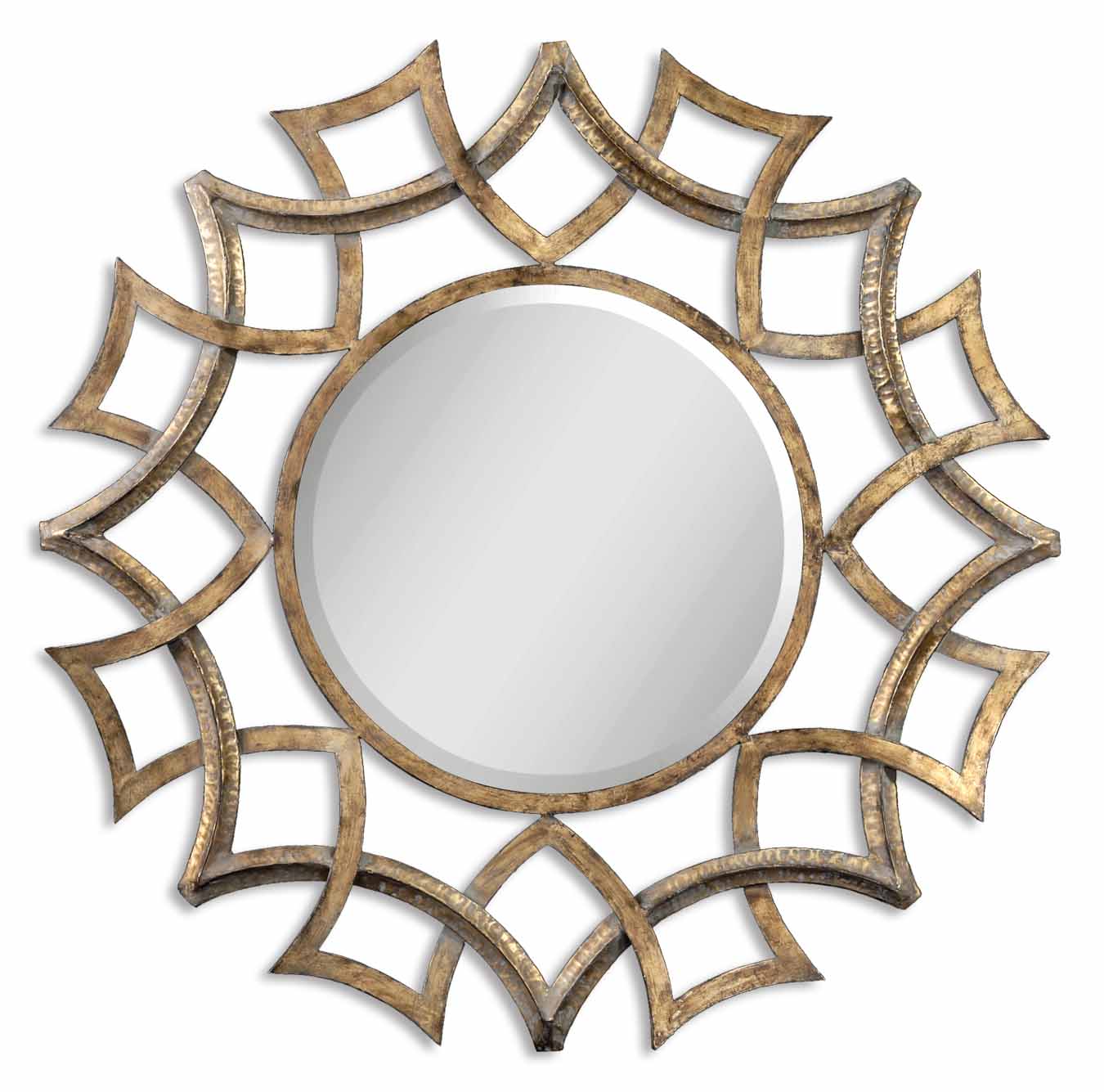 Uttermost Demarco Round Antique Gold Mirror