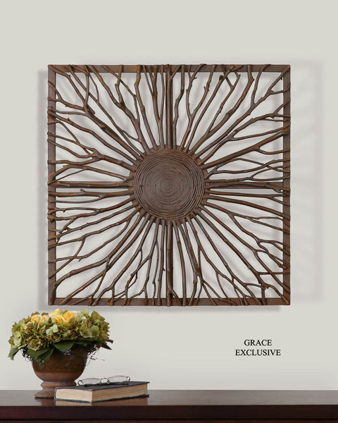 Uttermost Josiah Square Wooden Wall Art