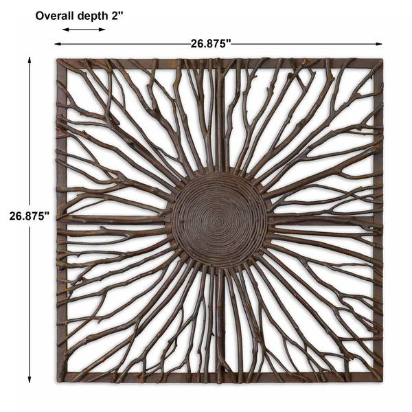 Uttermost Josiah Square Wooden Wall Art