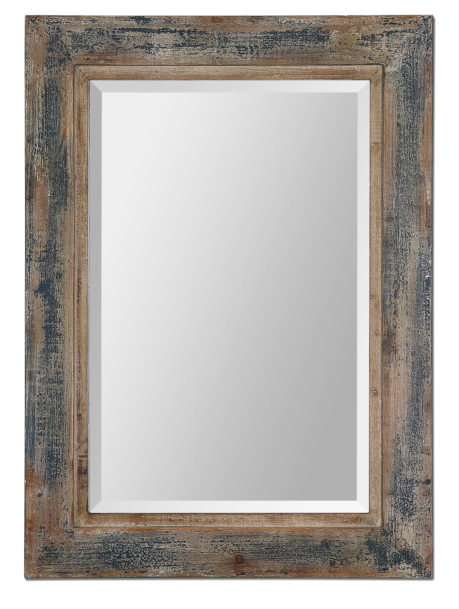 Uttermost Bozeman Distressed Blue Mirror