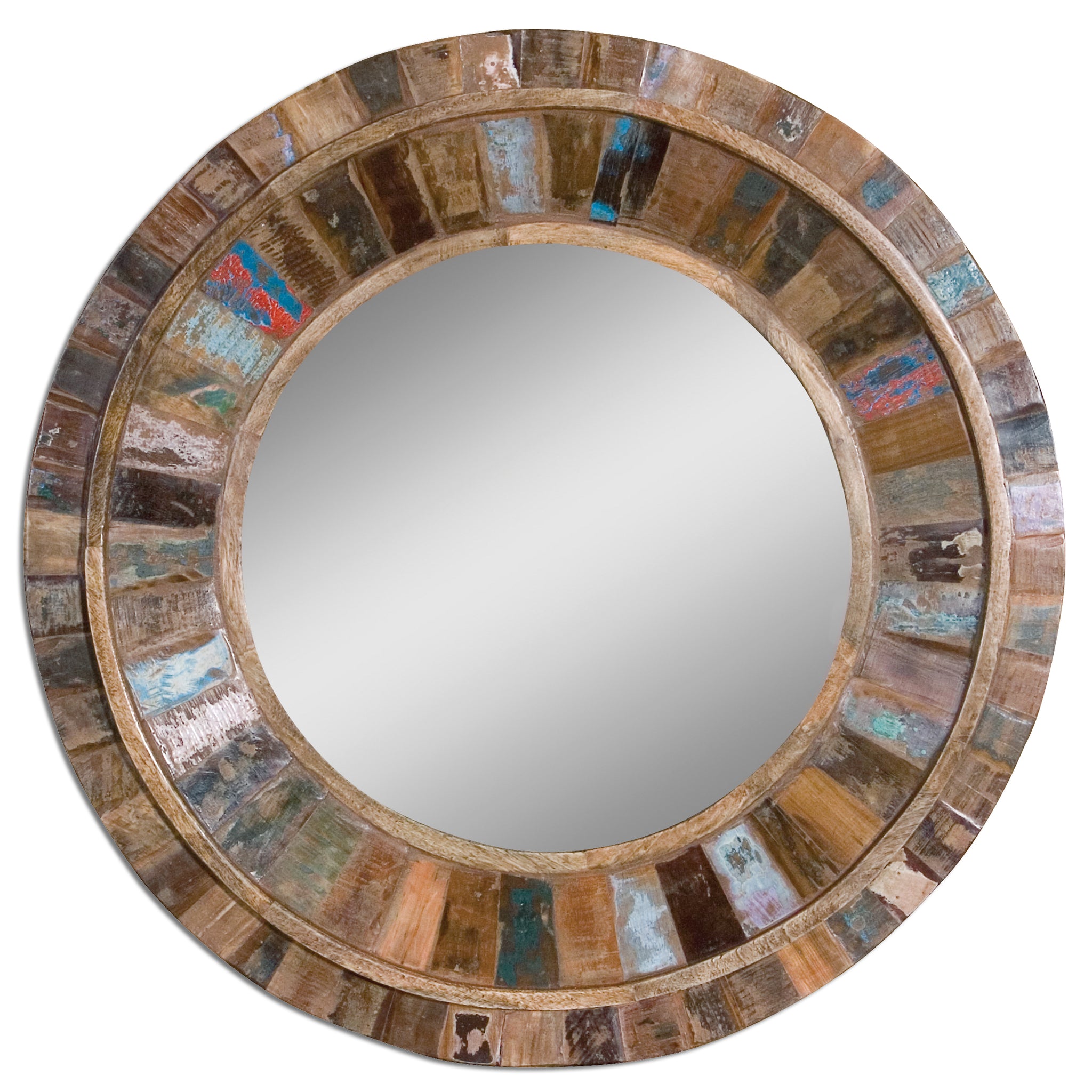 Uttermost Jeremiah Round Wood Mirror