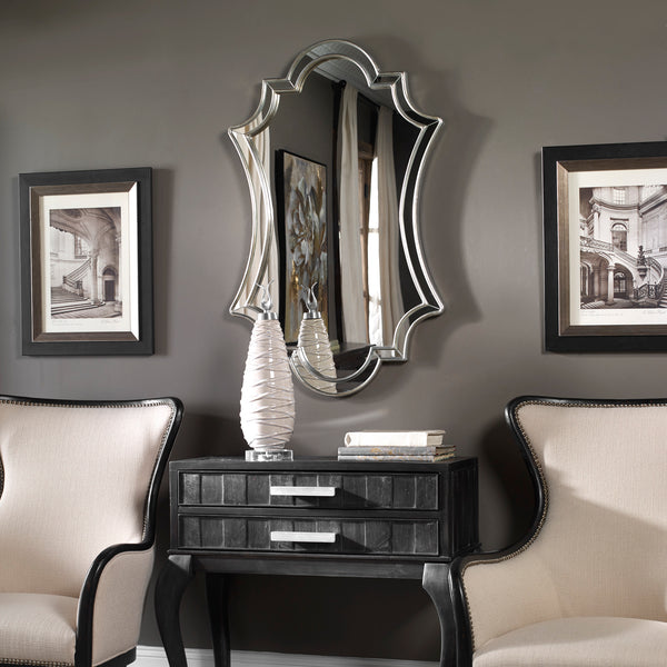 Uttermost Elara Antiqued Silver Wall Mirror