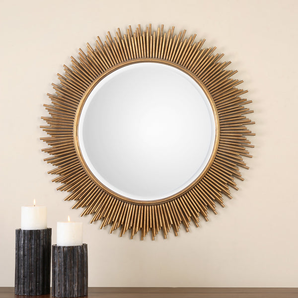 Uttermost Marlo Round Gold Mirror