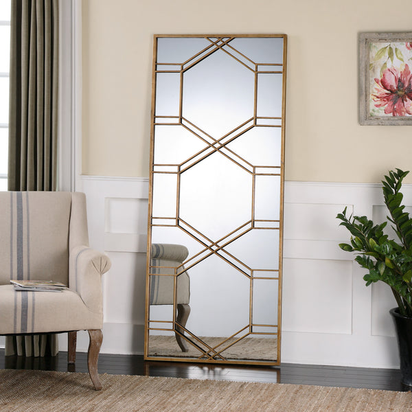 Uttermost Kennis Gold Leaf Leaner Mirror