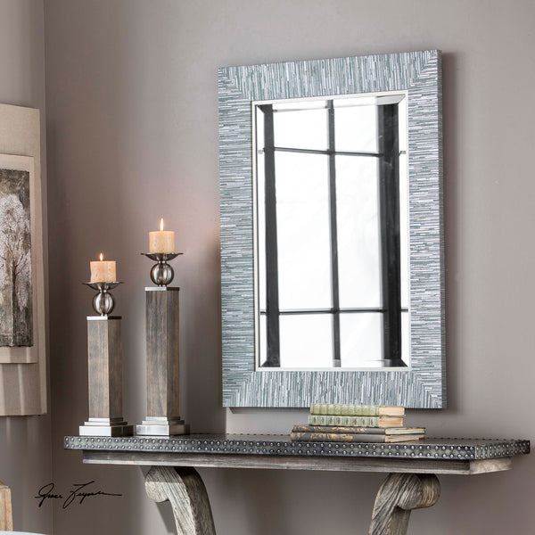 Uttermost Belaya Gray Wood Mirror