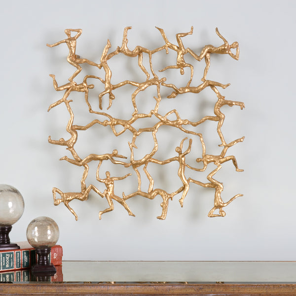 Uttermost Golden Gymnasts Wall Art