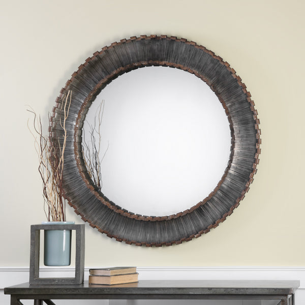 Uttermost Tanaina Silver Round Mirror