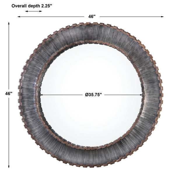 Uttermost Tanaina Silver Round Mirror