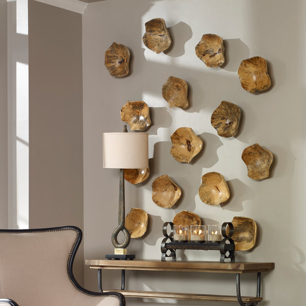 Uttermost Tamarine Wood Wall Art S/3