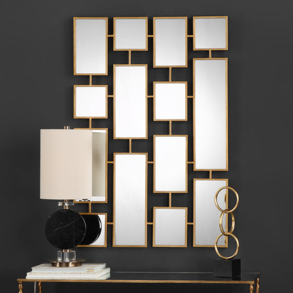 Uttermost Kennon Forged Gold Rectangles Mirror