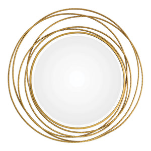 Uttermost Whirlwind Gold Round Mirror