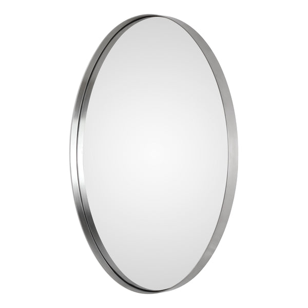 Uttermost Pursley Brushed Nickel Oval Mirror