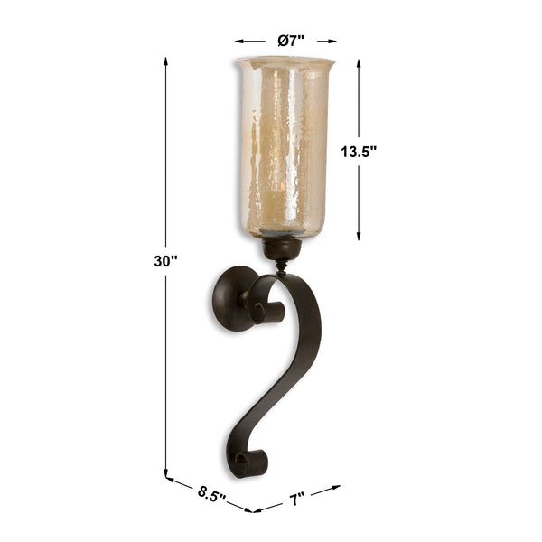 Uttermost Joselyn Bronze Candle Wall Sconce