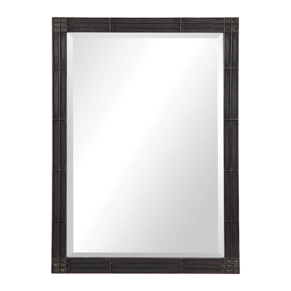 Uttermost Gower Aged Black Vanity Mirror