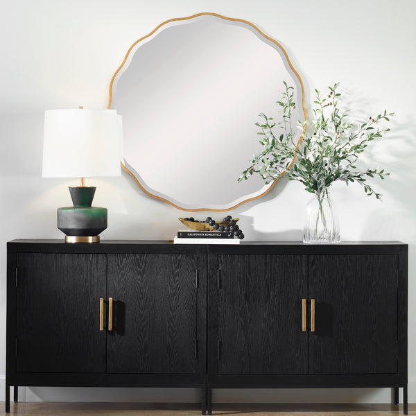 Uttermost Aneta Gold Round Mirror