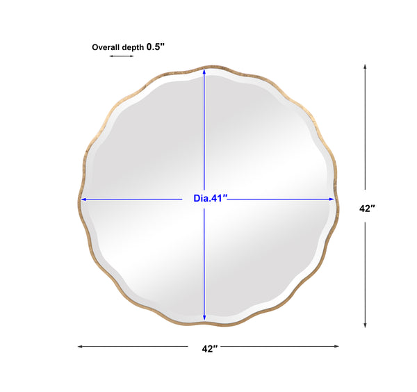 Uttermost Aneta Gold Round Mirror