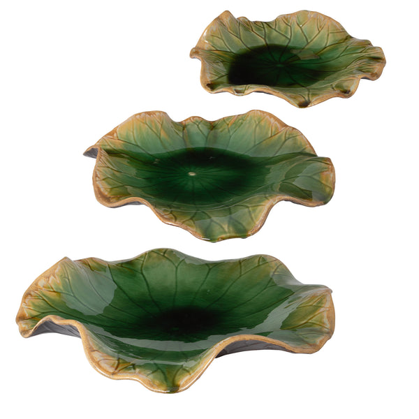 Uttermost Abella Green Ceramic Wall Decor, S/3