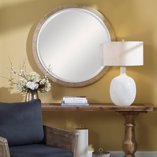 Uttermost Carbet Round Rope Mirror