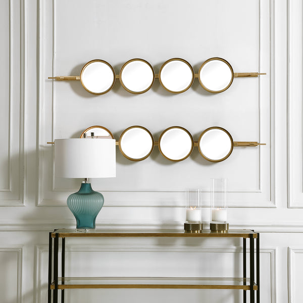 Uttermost Button Gold Mirror