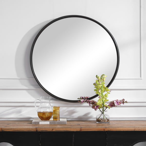 Uttermost Belham Round Iron Mirror