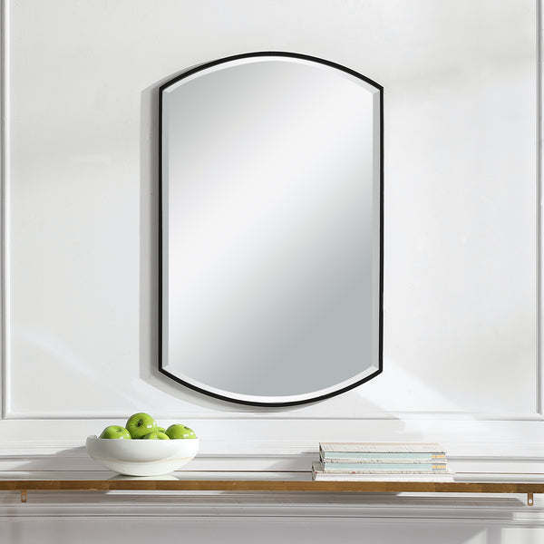 Uttermost Shield Shaped Iron Mirror