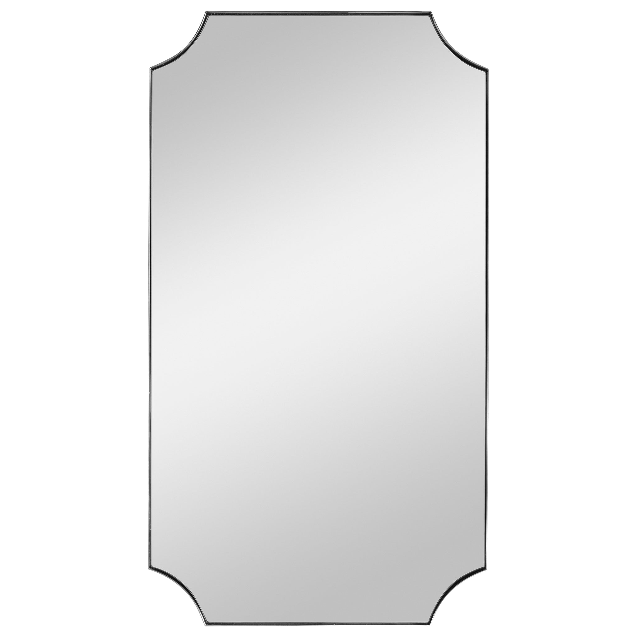 Uttermost Lennox Nickel Scalloped Corner Mirror