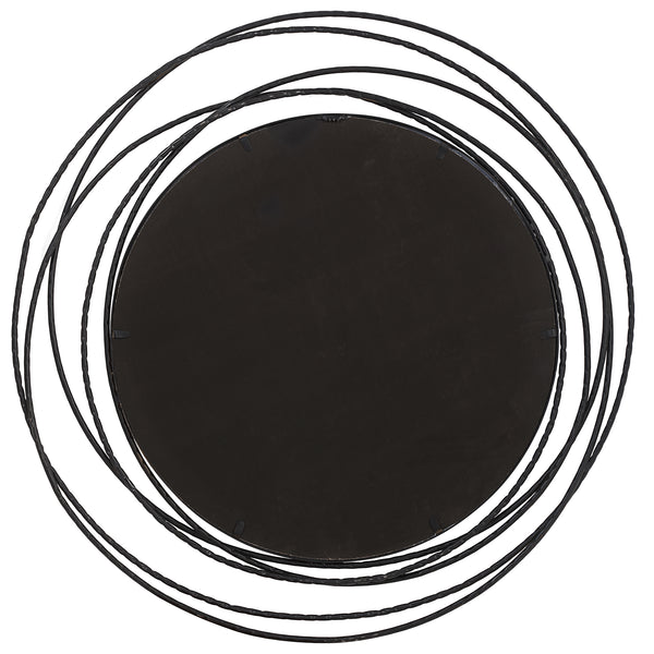 Uttermost Whirlwind Black Round Mirror