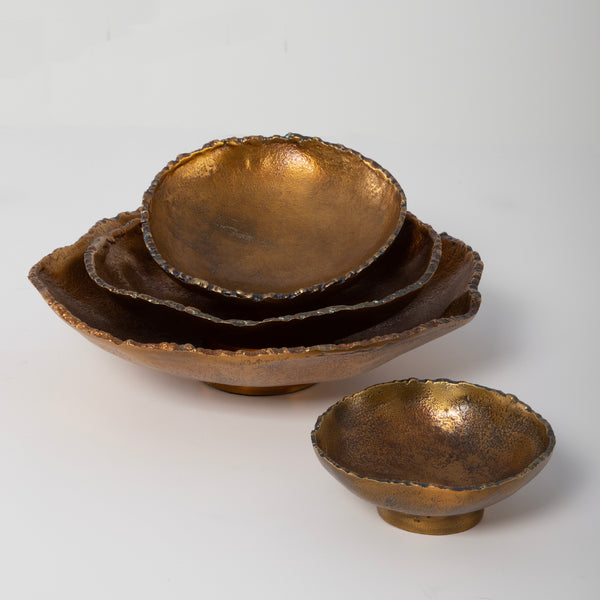 Uttermost Lucky Coins Brass Wall Bowls, S/4