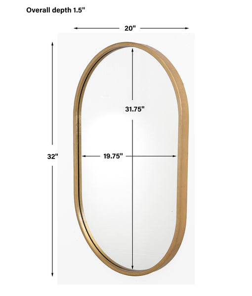 Uttermost Varina Minimalist Gold Oval Mirror