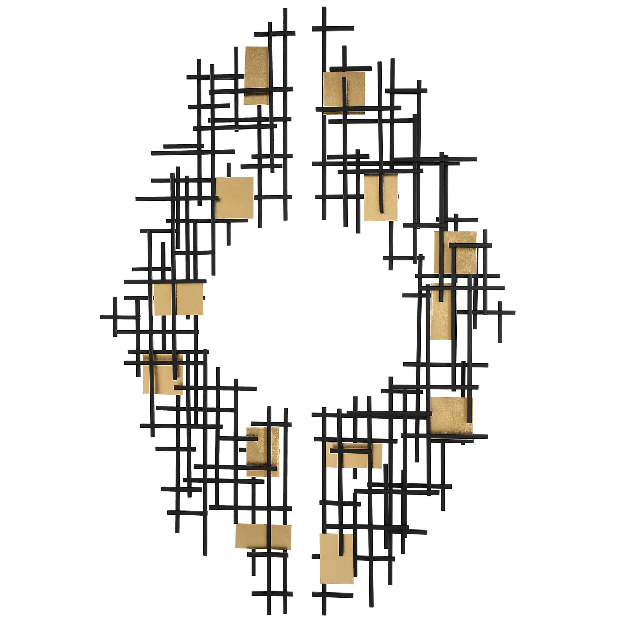 Uttermost Reflection Metal Grid Wall Decor, S/2