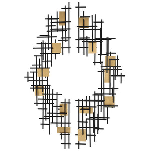 Uttermost Reflection Metal Grid Wall Decor, S/2