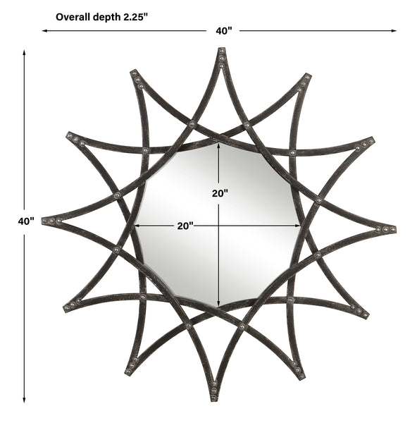 Uttermost Solaris Iron Star Mirror