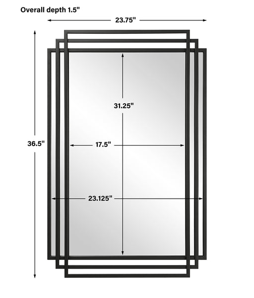 Uttermost Amherst Black Iron Mirror