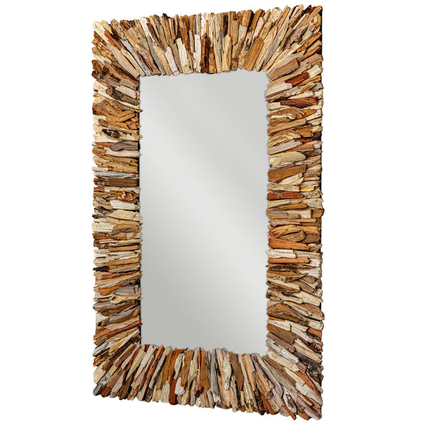 Uttermost Teak Branch Rectangular Mirror