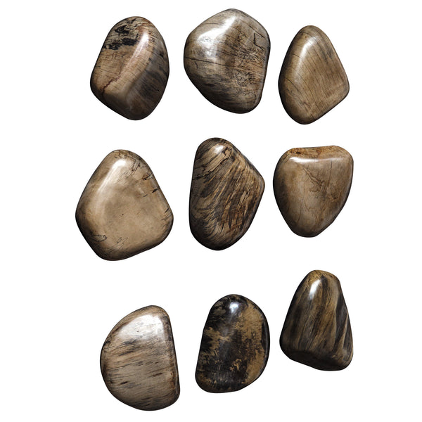 Uttermost Pebbles Walnut Wood Wall Décor, S/9