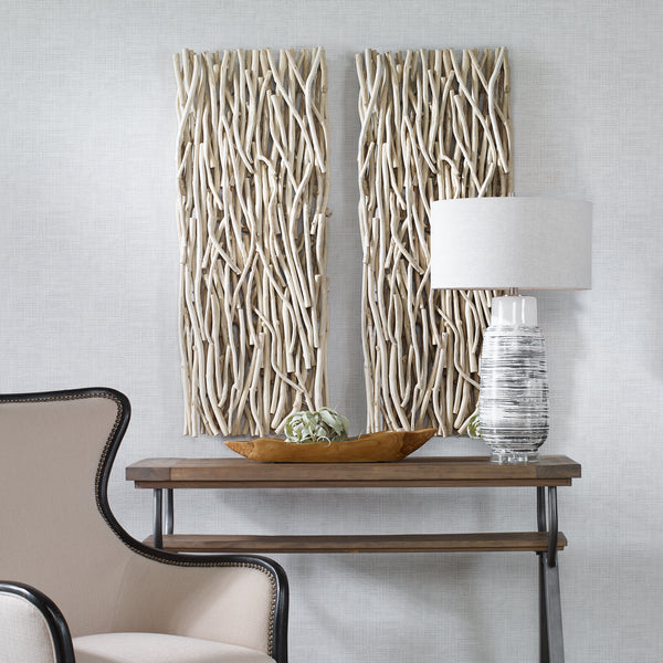 Uttermost Gathered Teak Bleached Wood Wall Decor