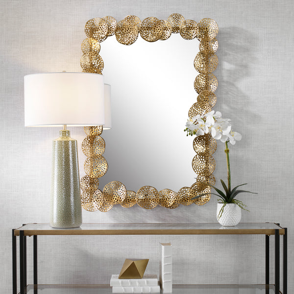 Uttermost Ripley Gold Lotus Mirror