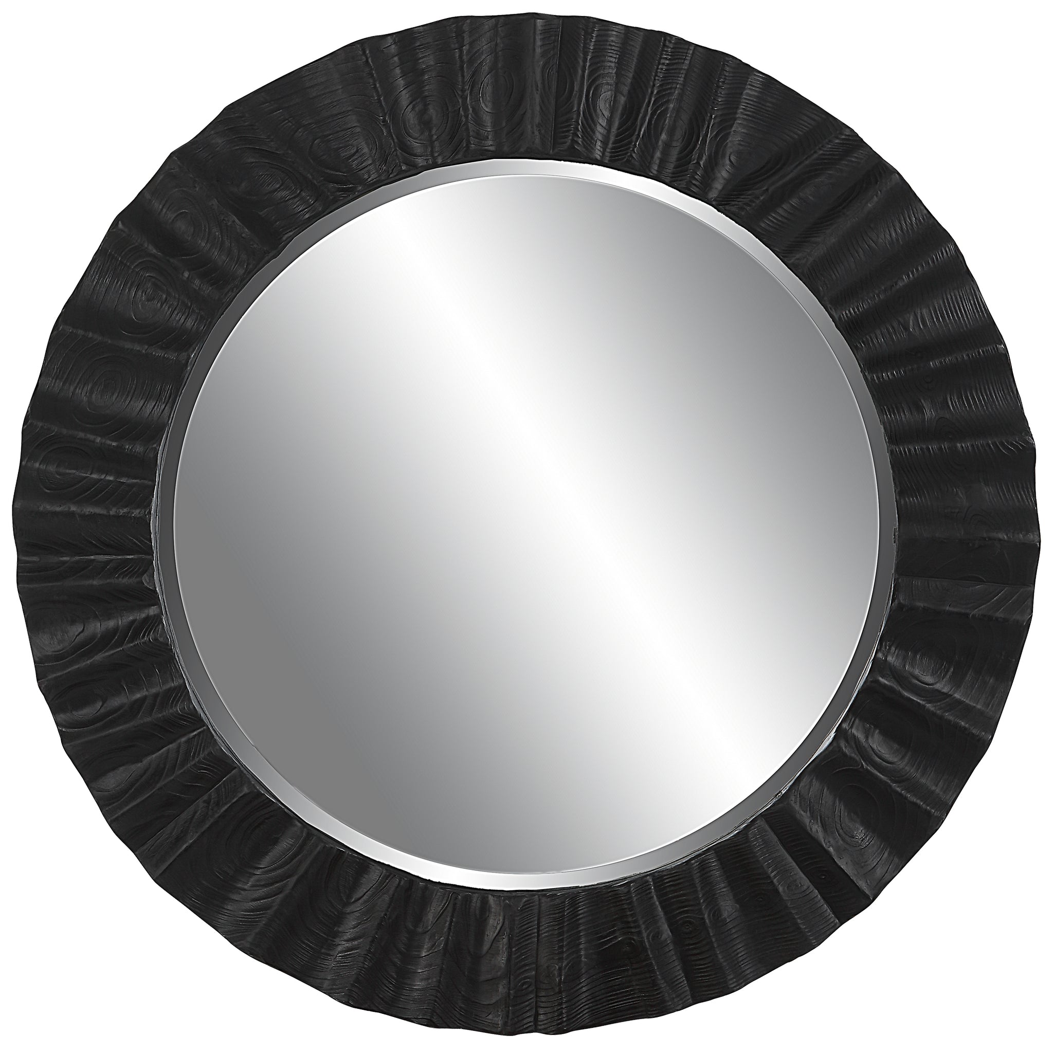 Uttermost Caribou Dark Espresso Round Mirror