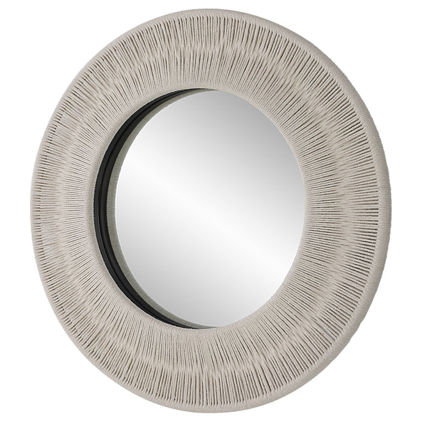 Uttermost Sailor's Knot White Small Round Mirror