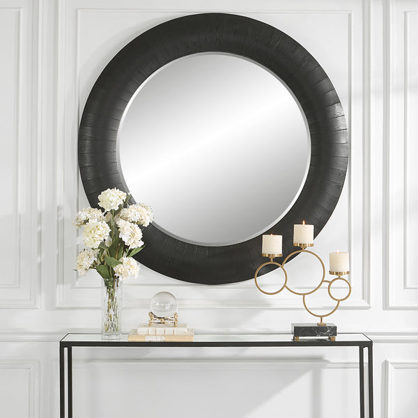 Uttermost Stockade Dark Round Mirror