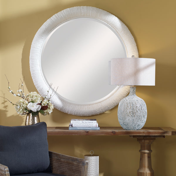 Uttermost Mariner White Round Mirror