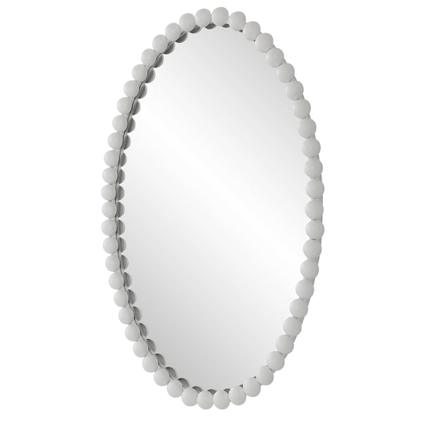 Uttermost Serna White Oval Mirror