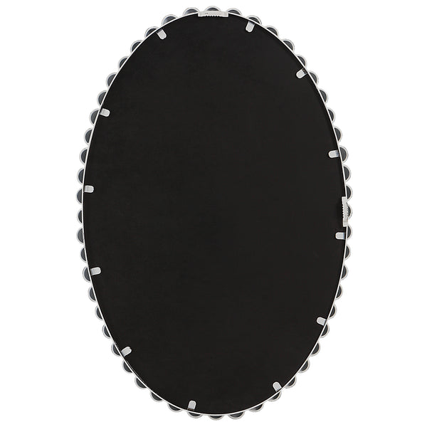 Uttermost Serna White Oval Mirror