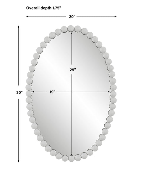 Uttermost Serna White Oval Mirror