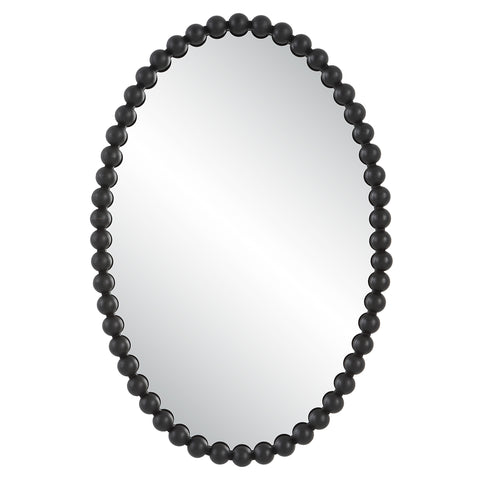 Uttermost Serna Black Oval Mirror