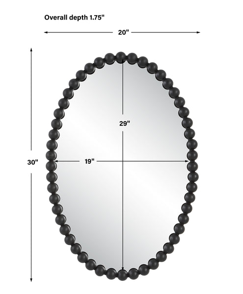 Uttermost Serna Black Oval Mirror