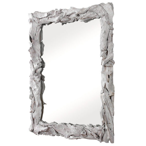 Uttermost Rio Whitewash Teak Mirror