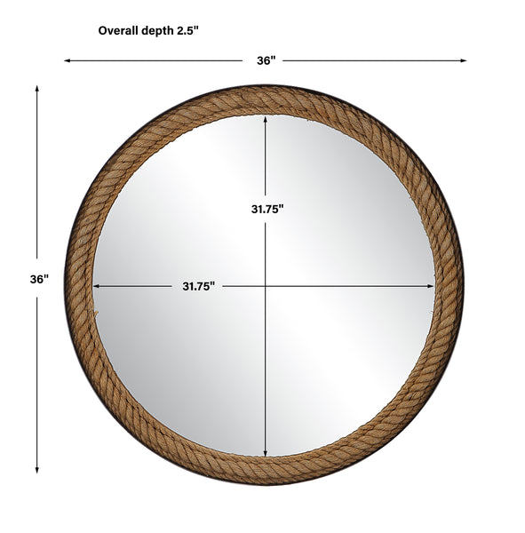 Uttermost Bolton Round Rope Mirror